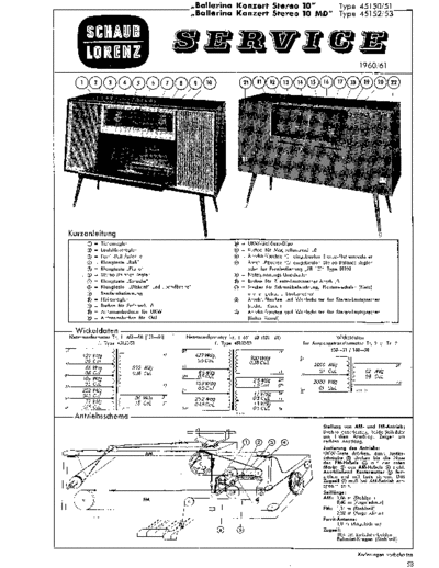 Schaub-Lorenz Ballerina Konzert Stereo 10Automatic service manual