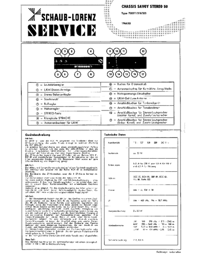 Schaub-Lorenz Savoy stereo 50 service manual