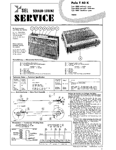 Schaub-Lorenz Polo T 40K service manual