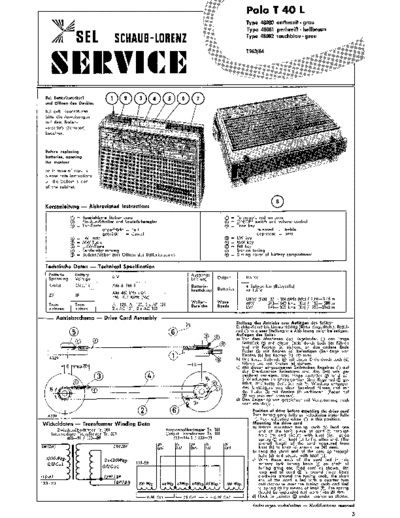 Schaub-Lorenz Polo T 40L service manual