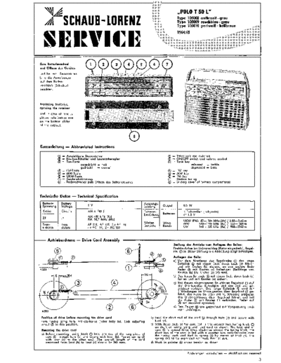 Schaub-Lorenz Polo T 50 L service manual