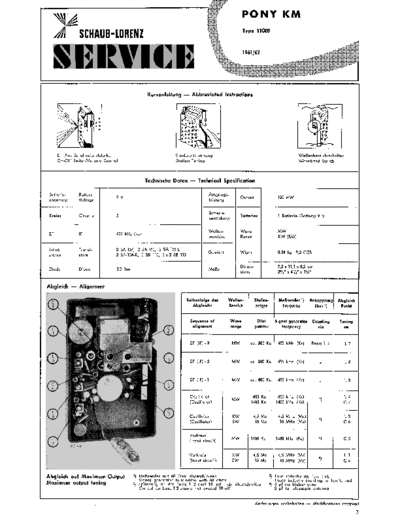 Schaub-Lorenz Pony KM service manual