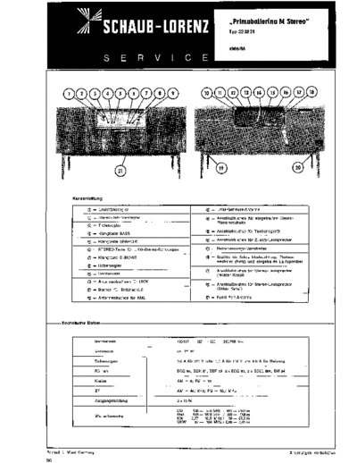 Schaub-Lorenz Primaballerina M stereo service manual