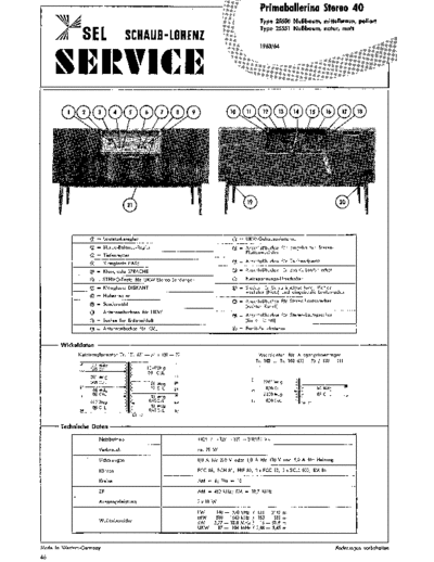 Schaub-Lorenz Primaballerina Stereo 40 service manual