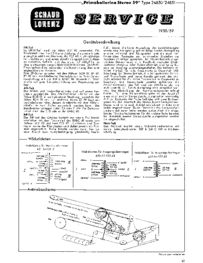 Schaub-Lorenz Primaballerina Stereo 59 service manual