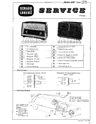 ITT Schaub-Lorenz Rialto 350 service manual