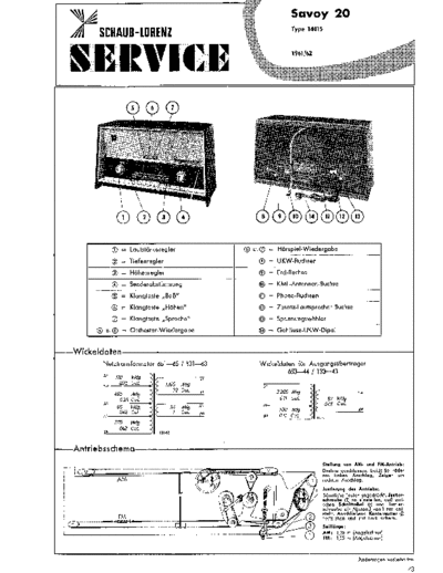 ITT Schaub-Lorenz Savoy 20 service manual