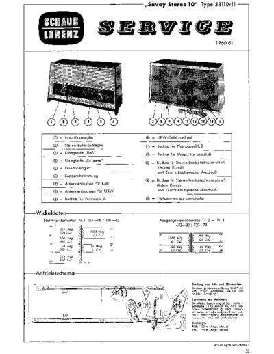Schaub-Lorenz Savoy stereo 10 service manual