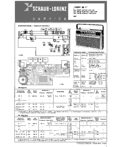 Schaub-Lorenz Teddy 80 L service manual