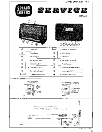 Schaub-Lorenz Tivoli 300 service manual