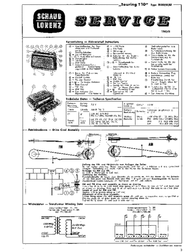 Schaub-Lorenz Touring T 10 service manual