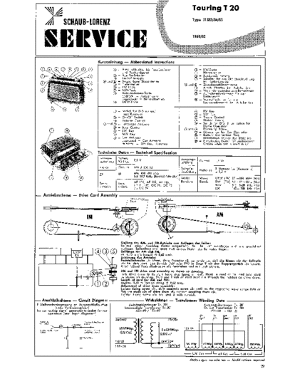 Schaub-Lorenz Touring T 20 service manual