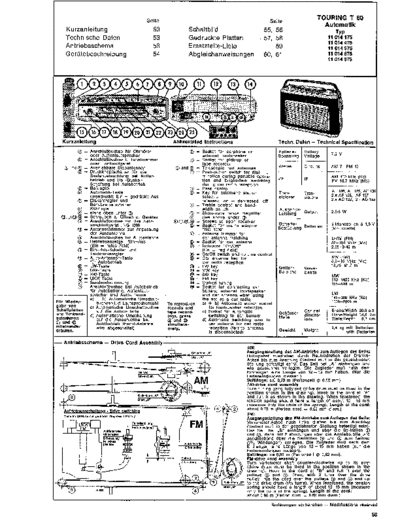 Schaub-Lorenz Touring T 60 automatik service manual