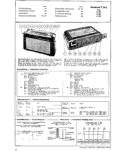 Schaub-Lorenz Weekend T 30 L service manual