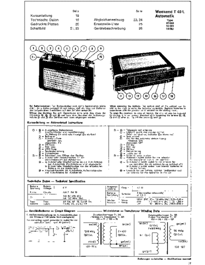 Schaub-Lorenz Weekend T 40 L service manual