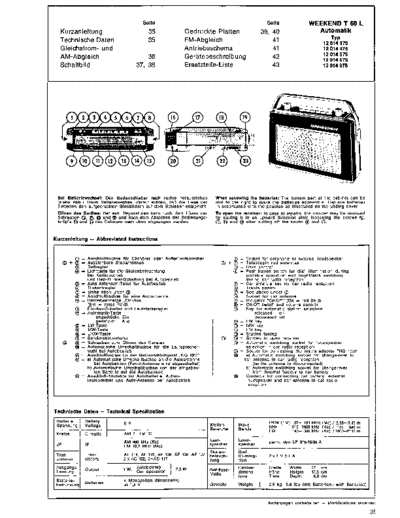 Schaub-Lorenz Weekend T 60 L Automatik service manual