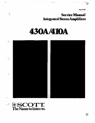 Scott 410A, 430A integrated amplifier