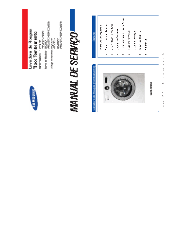 Samsung WD8854RJF Service Manual - Washing machines - Wash and dry - Electronic schematic / assembly [Pt-BR]