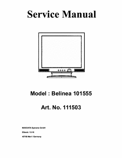 Belinea 101555 inside .rar is servicemanual in .pdf file