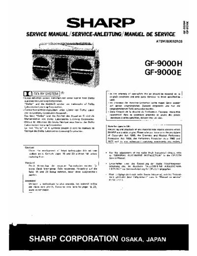 Sharp GF-9000 Service manual Sharp GF-9000