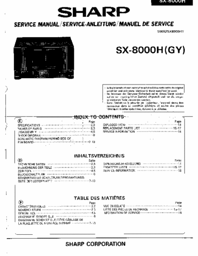 Sharp SX8000H power amplifier