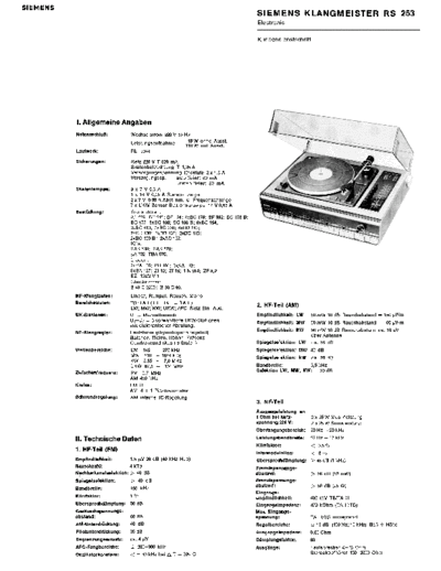 Siemens Klangmeister RS 253 service manual