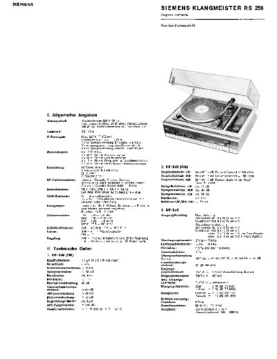Siemens Klangmeister RS 256 service manual