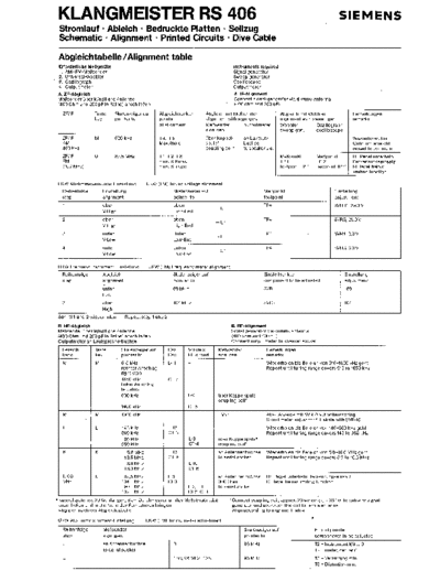 Siemens Klangmeister RS 406 service manual
