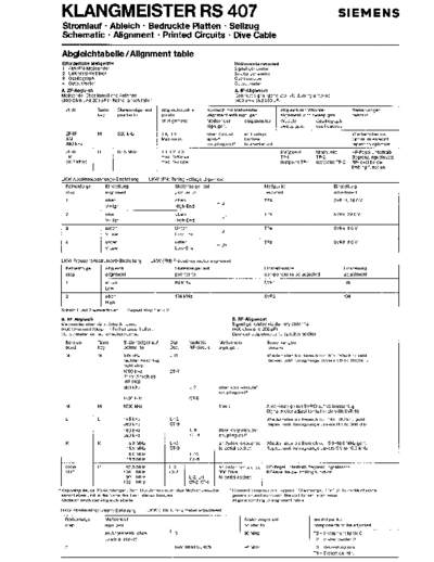 Siemens Klangmeister RS 407 service manual