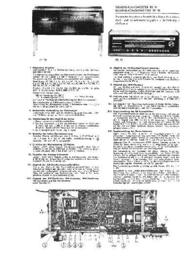 Siemens Klangmeister RS 91 service manual