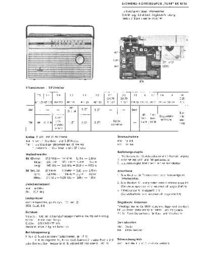 Siemens Koffersuper Turf 53/54 service manual