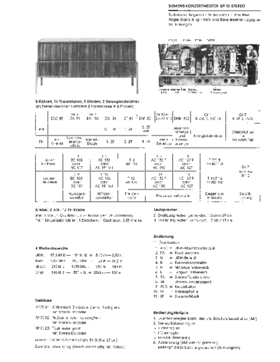 Siemens Konzertmeister RP 70 stereo service manual