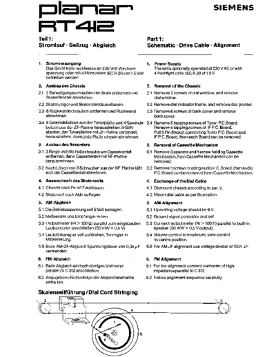 Siemens planar RT 412 service manual