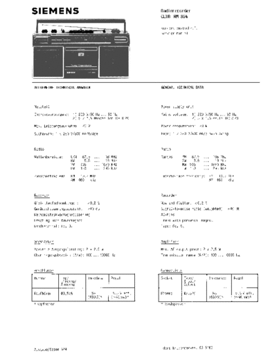 Siemens Club RM 864 service manual
