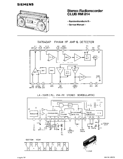 Siemens Club RM 814 service manual