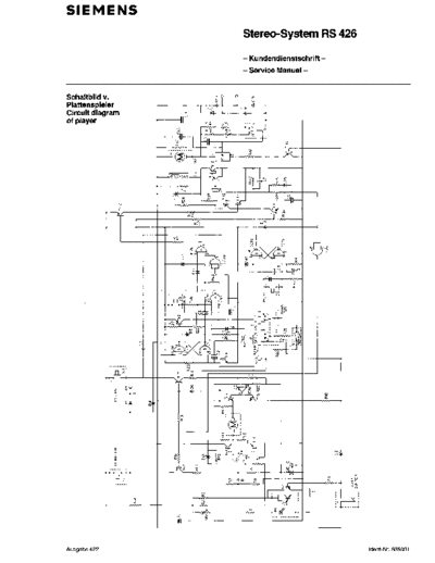 Siemens Stereo-System RS 426 service manual