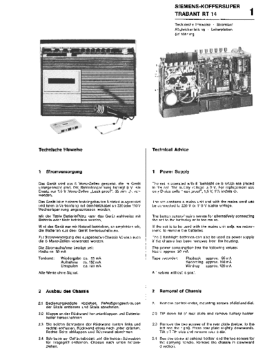 Siemens Trabant RT 14 service manual