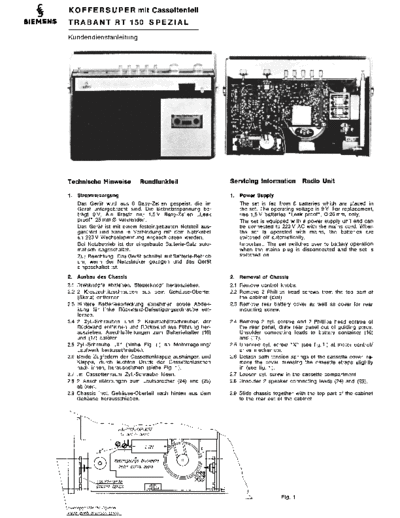 Siemens Trabant RT 150 spezial service manual