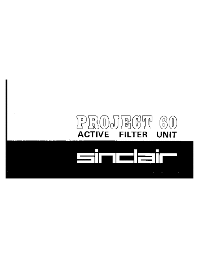 Sinclair 60 active filter