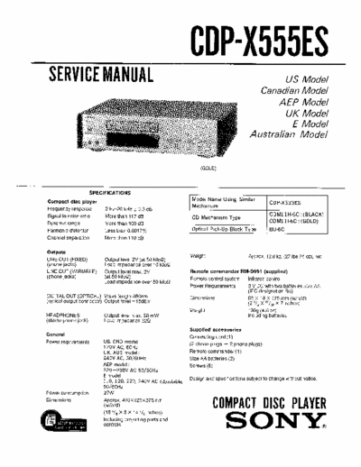 Sony CDPX555ES cd