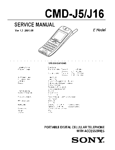 Sony CMD-J5 J16 Sony-CMD-J5 J16 Service Manual