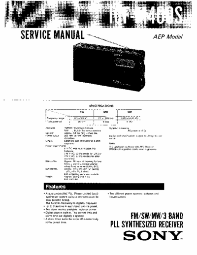 Sony ICFM400S portable receiver