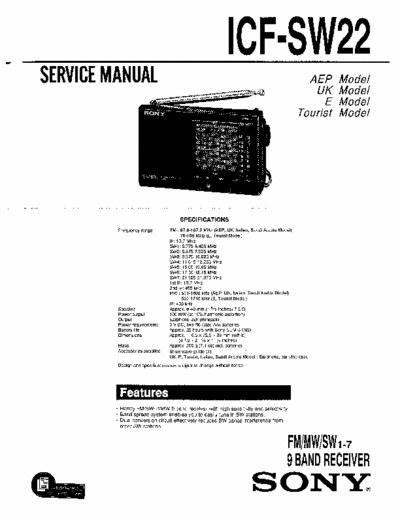 Sony ICFSW22 portable receiver