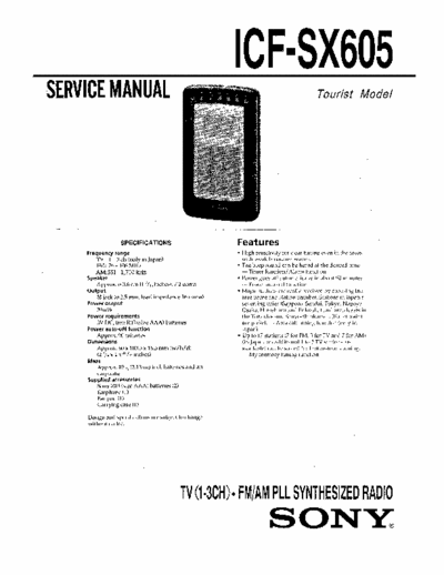 Sony ICFSX605 portable radio
