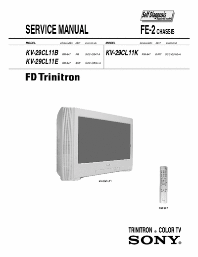 sony Sony KV-29CL11B_E_K Sony KV-29CL11B_E_K