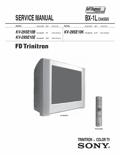 Sony KV-29SE10B_E_K Service manual