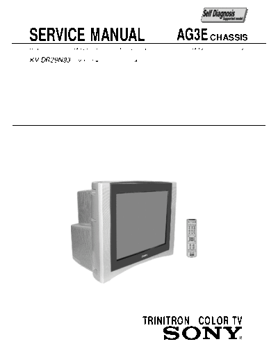 Sony KV-DR29N93 Service Manual Trinitron Color Tv [commander RM-992] - [18.3930Kb - Part 1/9] - pag. 142