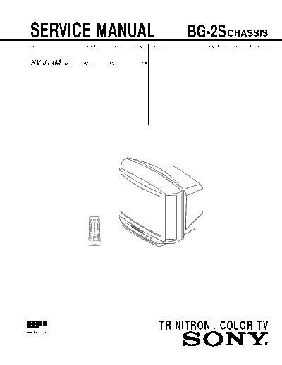 Sony KV-J14M1J Service manual for the Sony KV-J14M1J TV set.