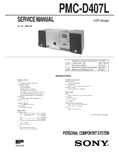 Sony PMCD407L audio system