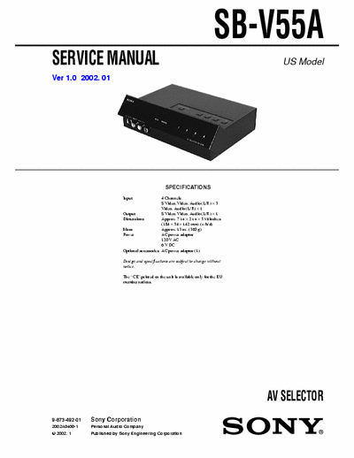 Sony SBV55A av selector